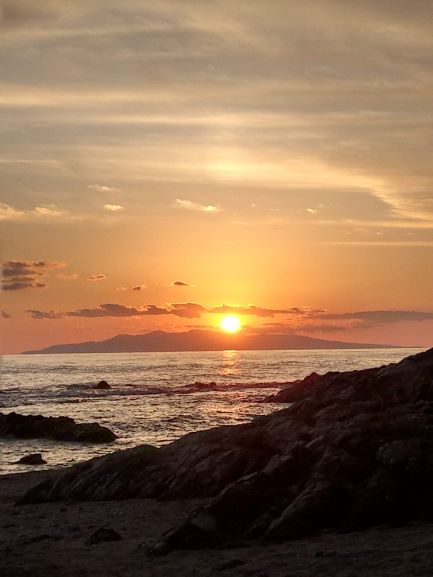 海辺の夕日